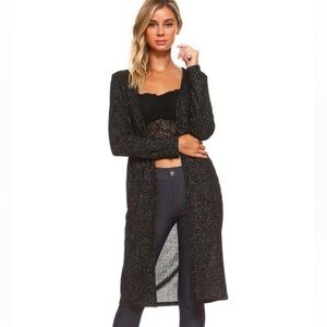 Black Long Knit Cardigan